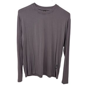 Comfrt Long Sleeve Shirt Size Small Gray Purple Soft Comfy Crewneck